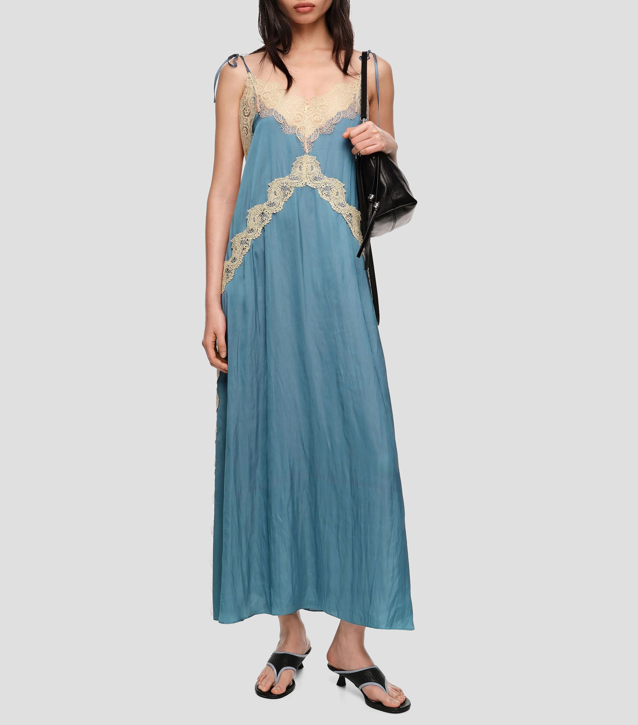Vestido lencero fluido Mujer